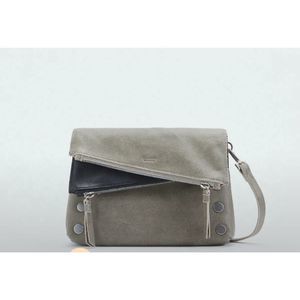 Hammitt Dillon Crossbody Bag. Gunmetal/Black/Pewter